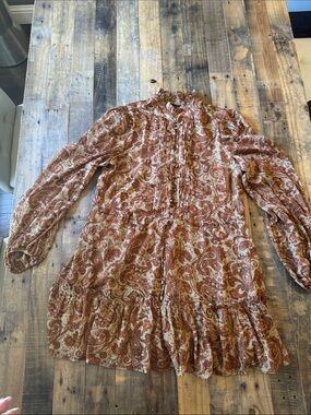 House of Harlow 1960 Rust Paisley Mini Dress